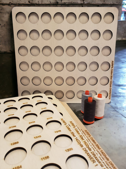 Aurifil Thread Storage Trays - numbered (set of 6 trays) | thread spool organizers | thread storage | Aurifil thread storage