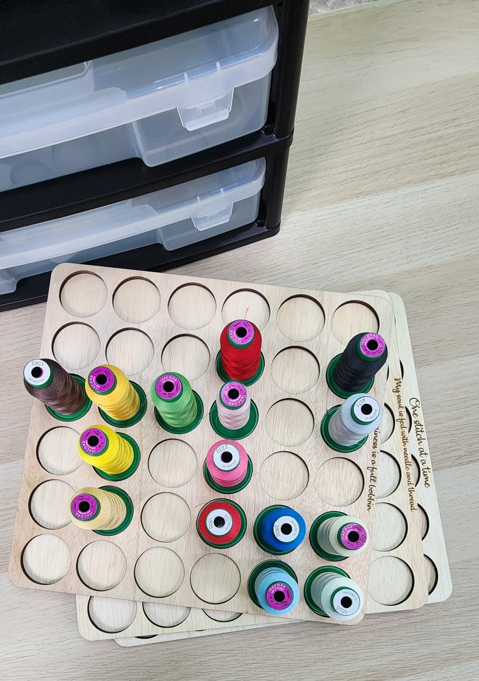 Embroidery Thread Storage Trays (set of 3 trays) | thread spool organizers | embroidery thread storage | thread storage