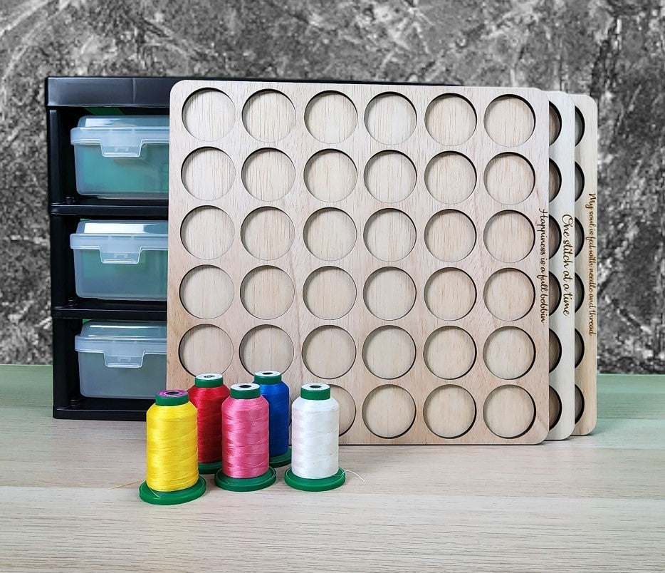 Embroidery Thread Storage Trays (set of 3 trays) | thread spool organizers | embroidery thread storage | thread storage