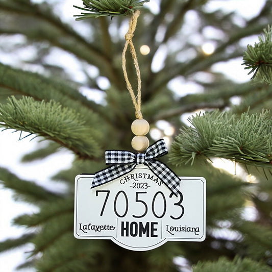 Personalized Zipcode ornament | holiday decoration | new home gift