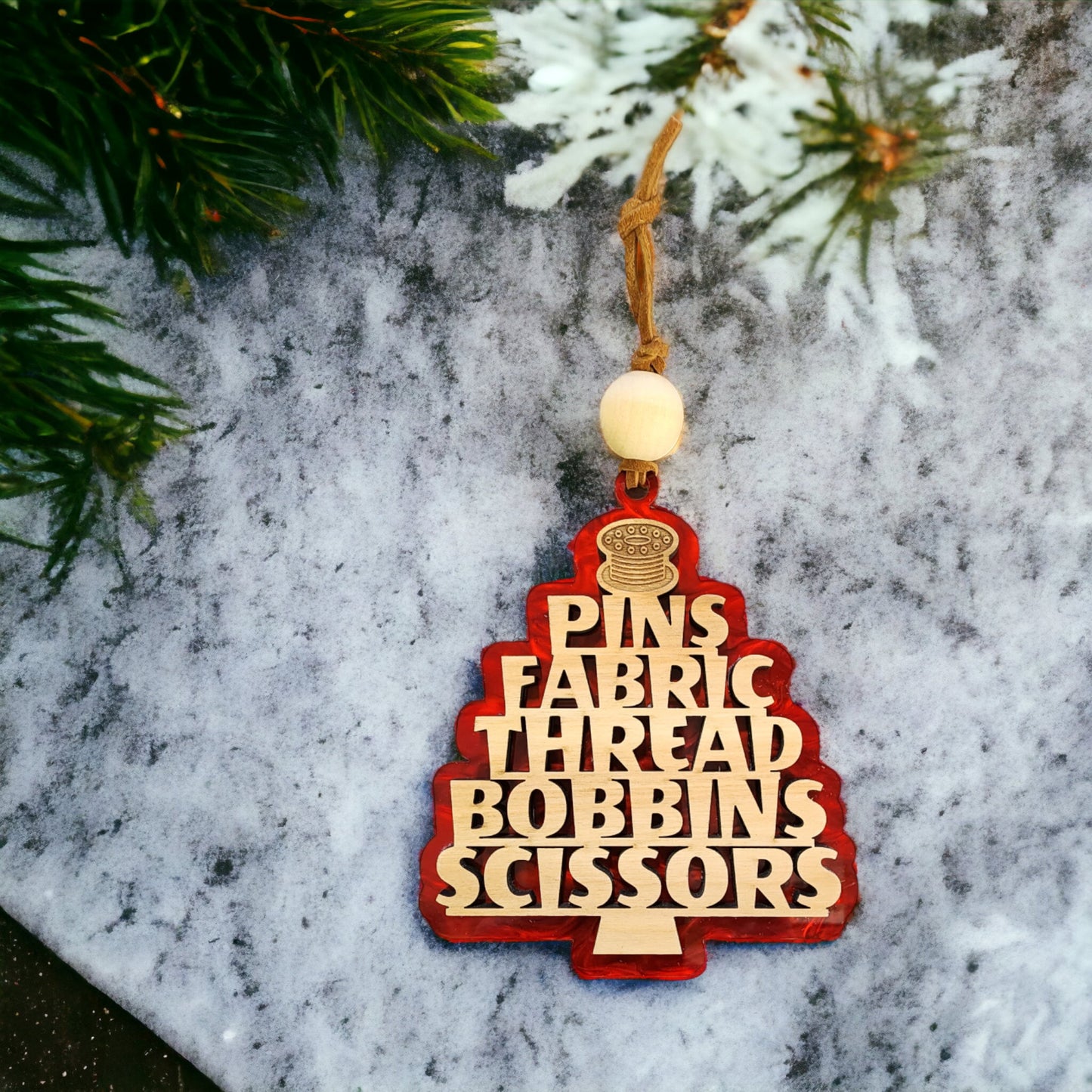 Sewing Tree Ornament | gift | holiday ornament | craft room decor