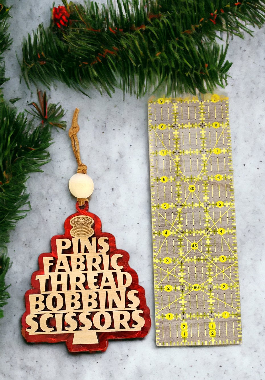 Sewing Tree Ornament | gift | holiday ornament | craft room decor