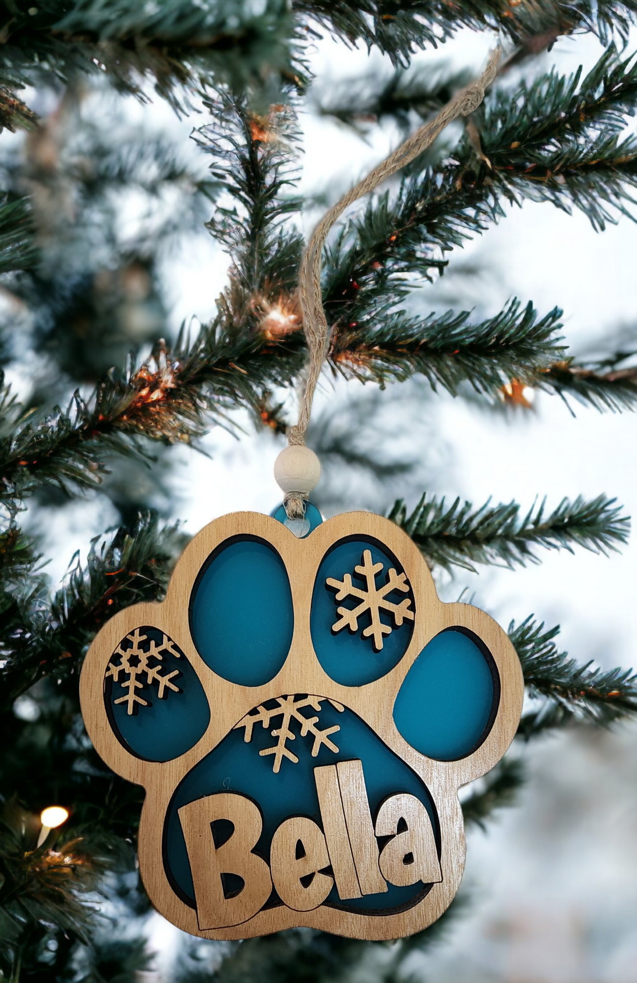 Personalized Pet Ornament | paw print | holiday decoration | pet lover gift