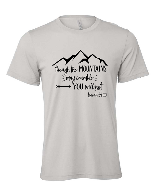 Isaiah 54:10 T-Shirt (black print)