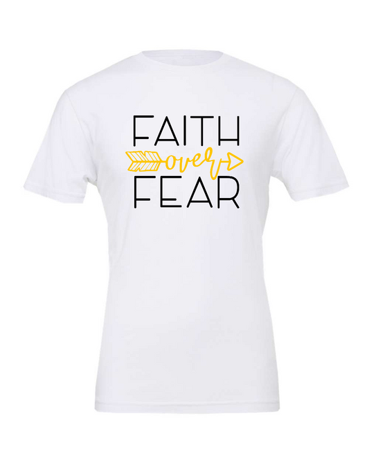 Faith over Fear T-Shirt (black/gold print)