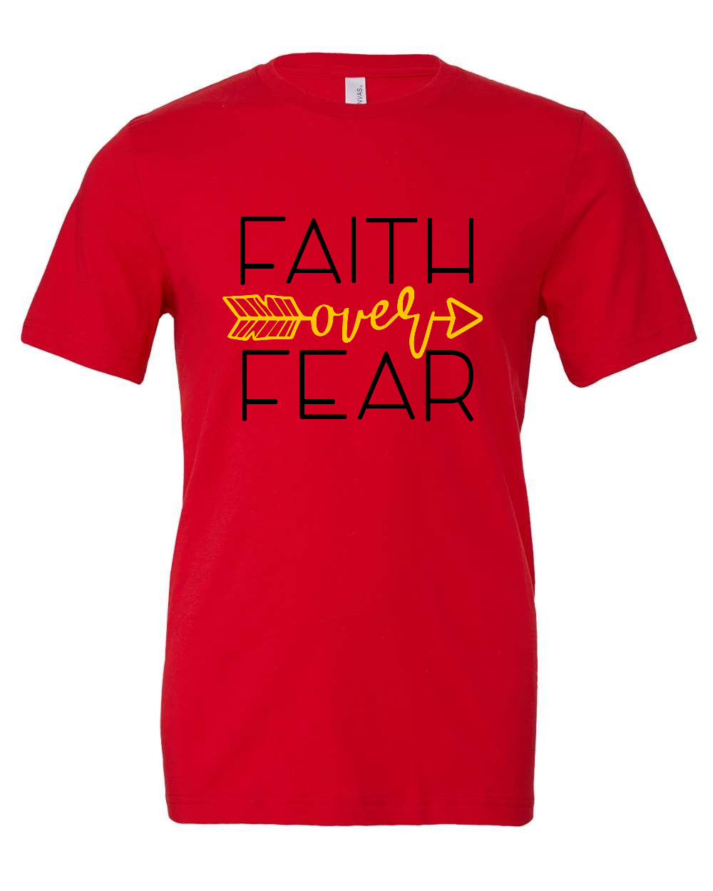 Faith over Fear T-Shirt (black/gold print)