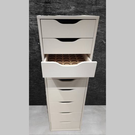 Ikea Alex 9-drawer unit Embroidery Thread Storage Trays | thread spool organizers | embroidery thread storage | thread storage