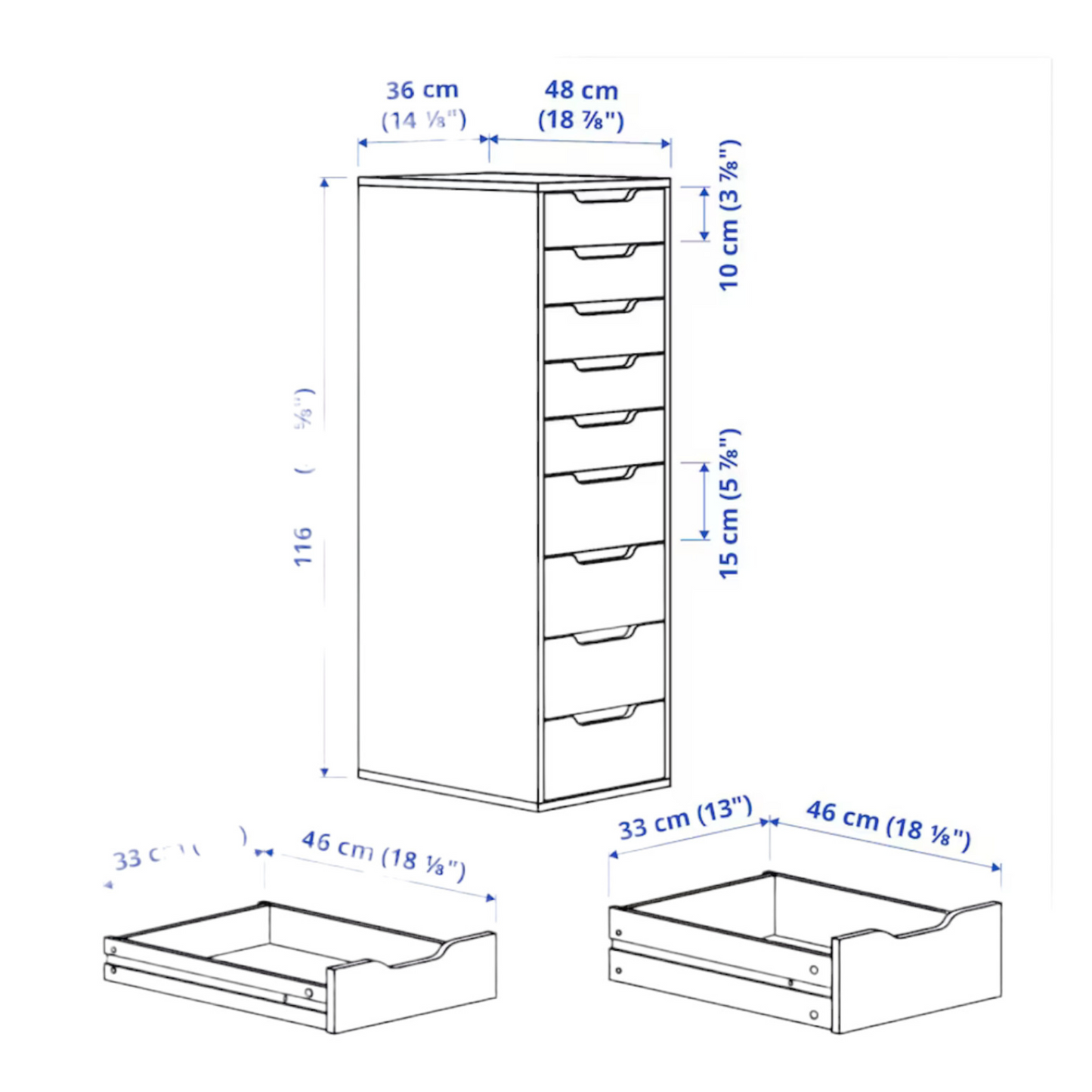 Ikea Alex 9-drawer unit Embroidery Thread Storage Trays | thread spool organizers | embroidery thread storage | thread storage