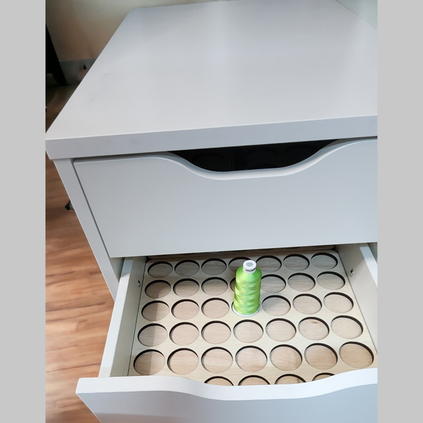 Ikea Alex 5-drawer unit Embroidery Thread Storage Trays | thread spool organizers | embroidery thread storage | thread storage