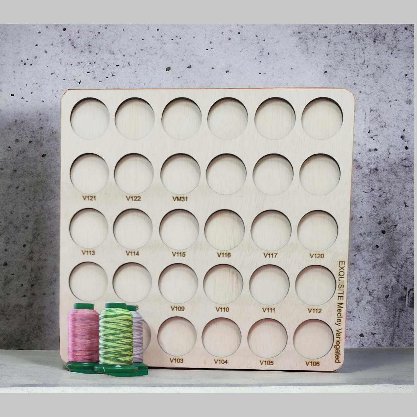 DIME Medley Variegated 40wt embroidery thread storage trays | thread spool organizers | thread storage | Medley thread storage | variegated thread storage