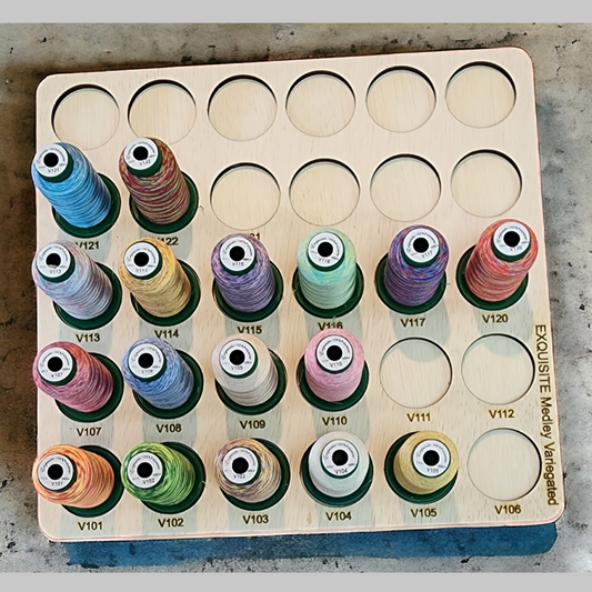 DIME Medley Variegated 40wt embroidery thread storage trays | thread spool organizers | thread storage | Medley thread storage | variegated thread storage