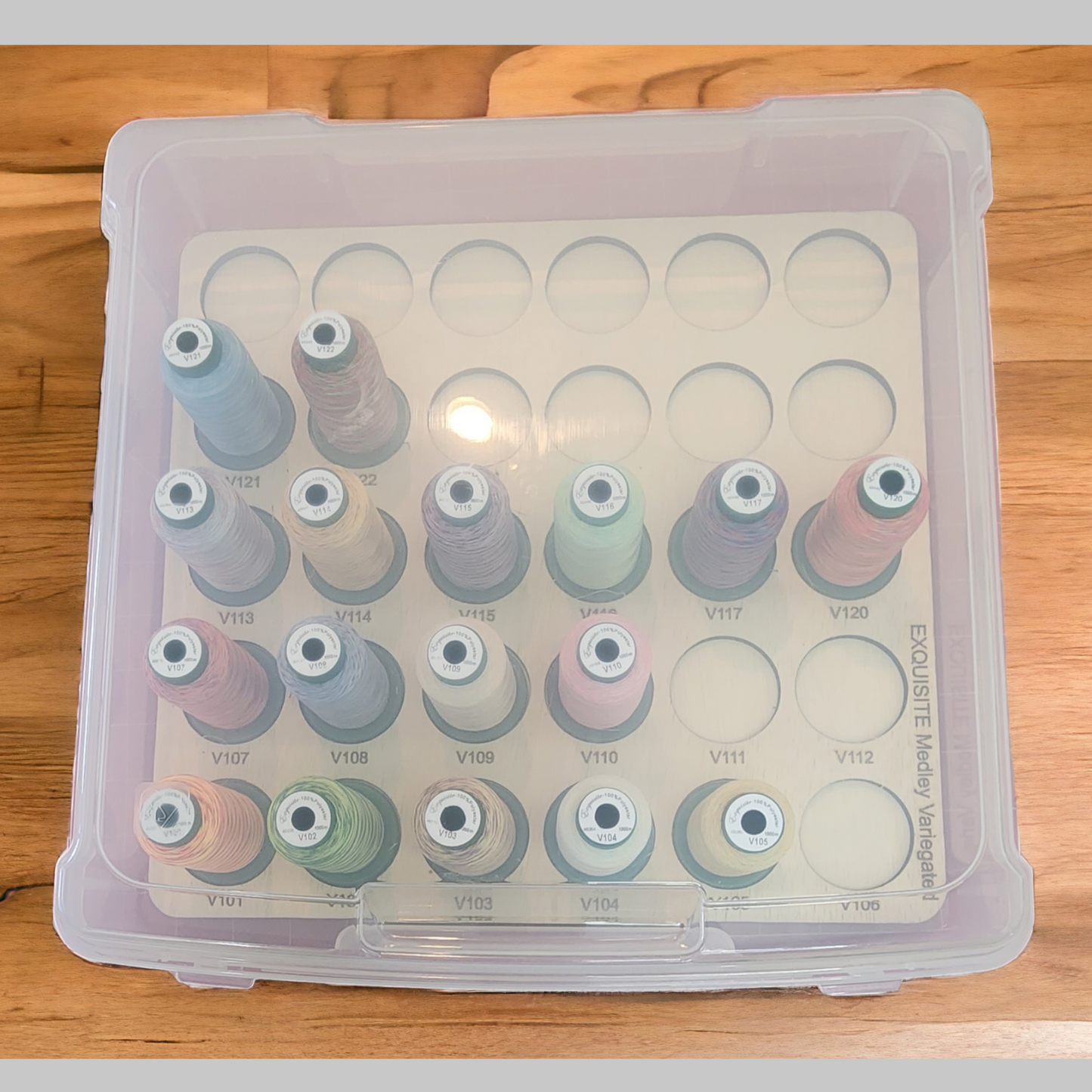 DIME Medley Variegated 40wt embroidery thread storage trays | thread spool organizers | thread storage | Medley thread storage | variegated thread storage