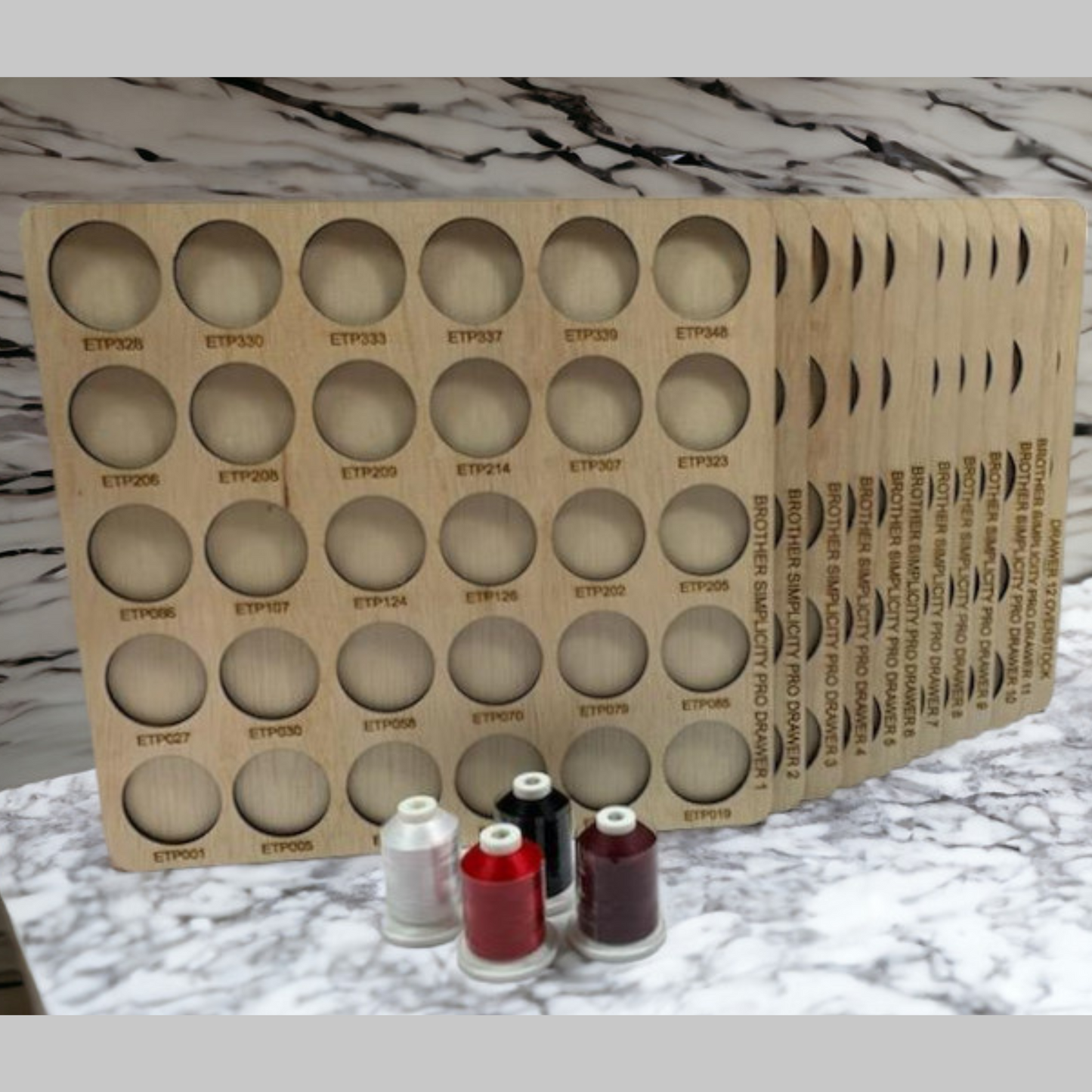 Brother Simplicity Pro embroidery thread storage trays | thread spool organizers | thread storage | embroidery thread storage