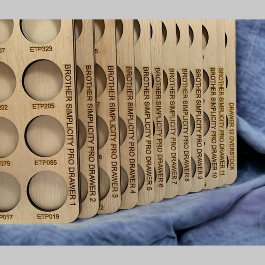 Brother Simplicity Pro embroidery thread storage trays | thread spool organizers | thread storage | embroidery thread storage