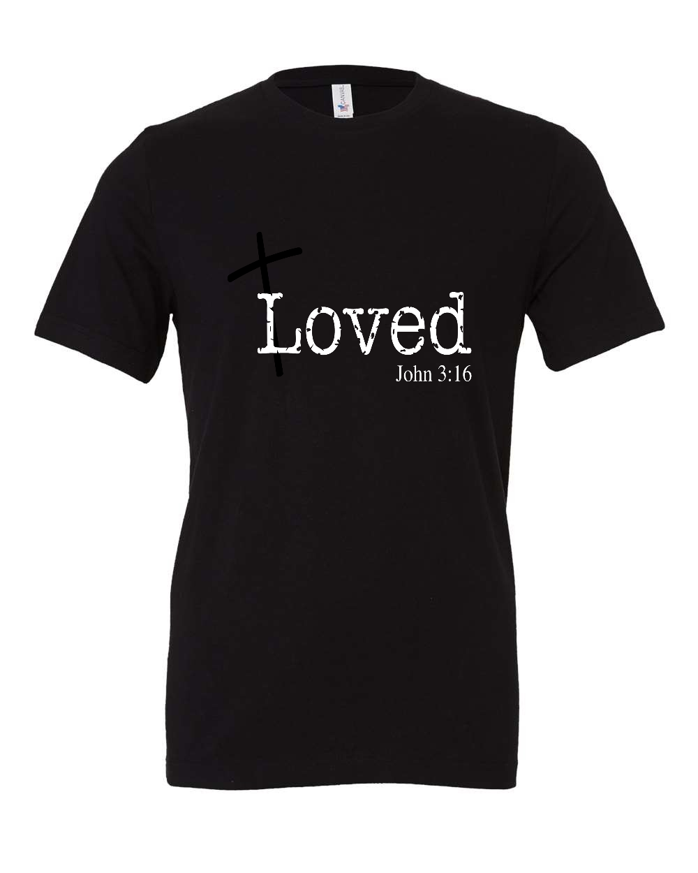 Loved John 3:16 T-Shirt (white print)