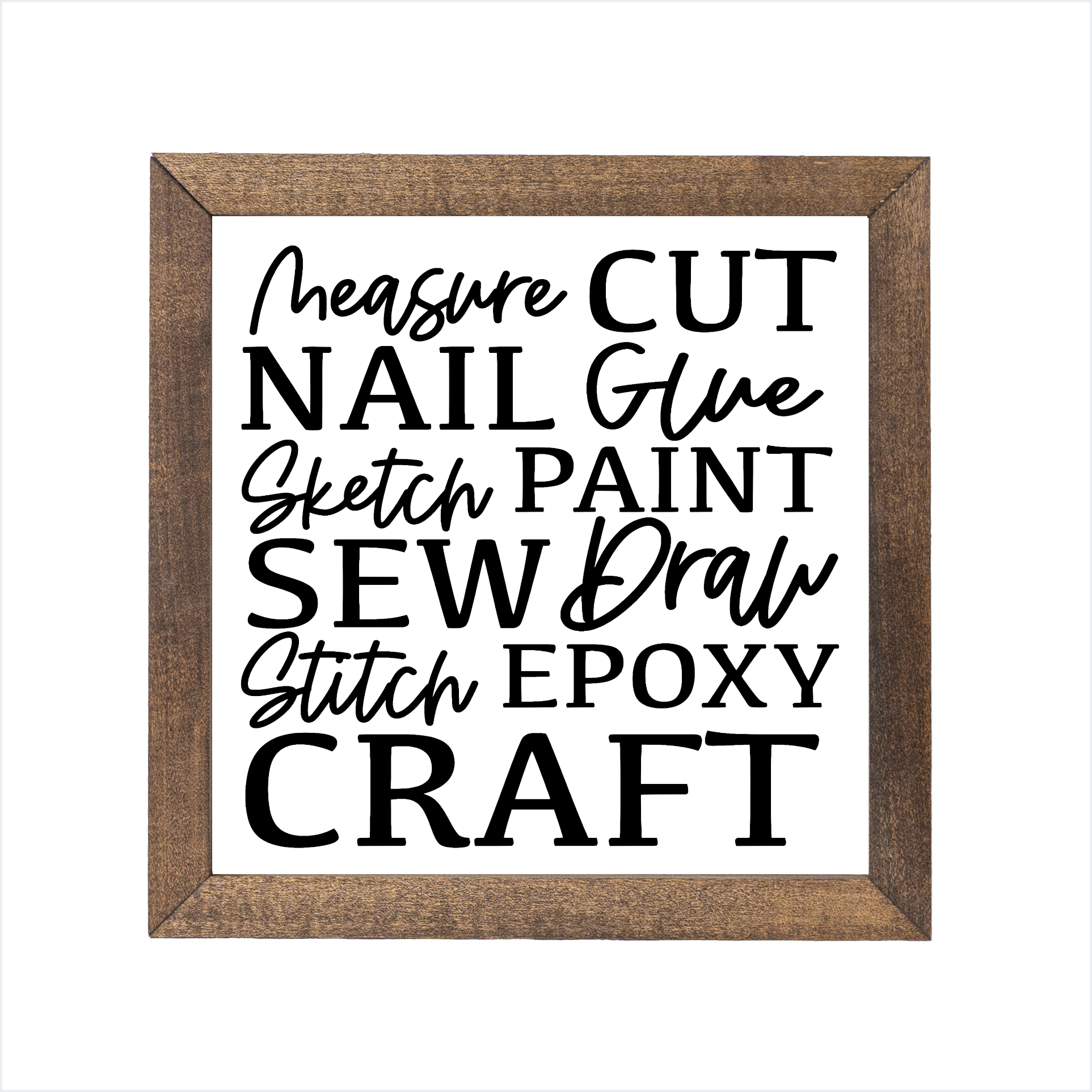 Craft room subway art sign | UV printed | wood frame – Laser Bee Studio craft-room-subway-art-sign-uv-printed-wood-frame-laser-bee-studio