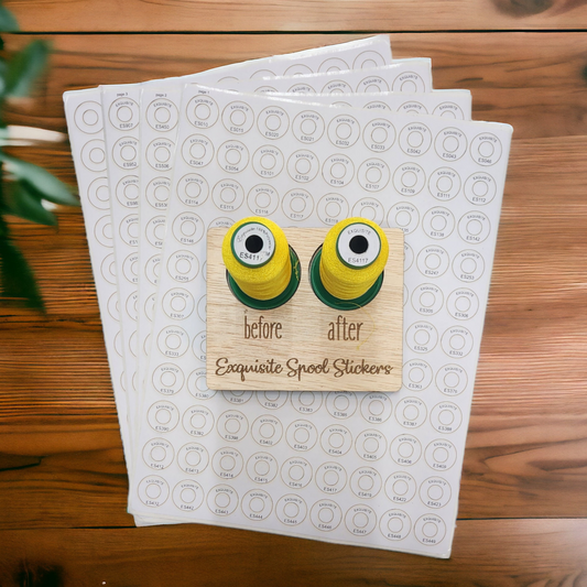 Exquisite Spool Stickers | embroidery thread spool labels | easy-to-read | thread color labels