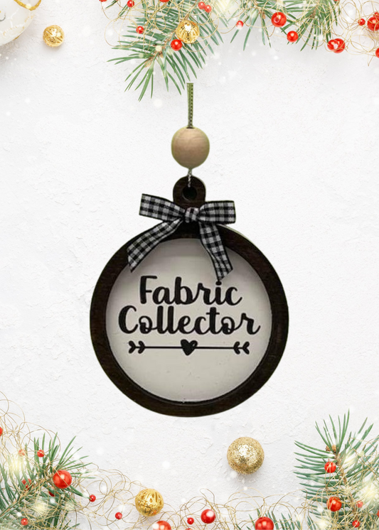 Fabric Collector Ornament | Sewing Ornament | gift | holiday ornament | craft room decor