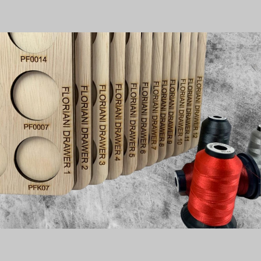 Floriani Embroidery Thread Storage Trays | thread spool organizers | embroidery thread storage | Floriani thread storage