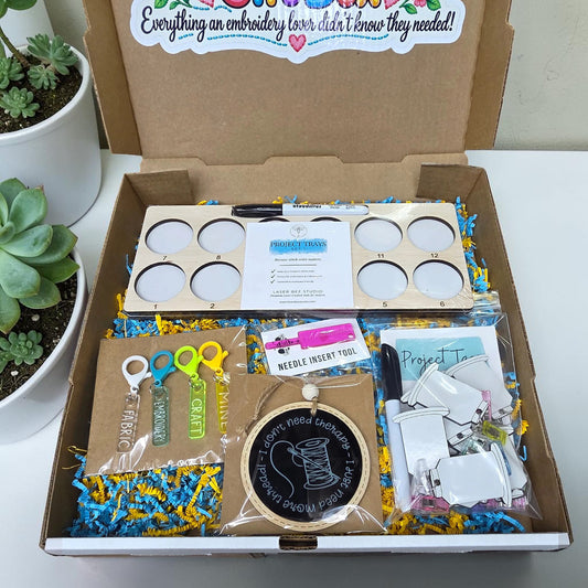 Embroidery Lover's Gift Box | Project Trays & Sewing Accessories Set