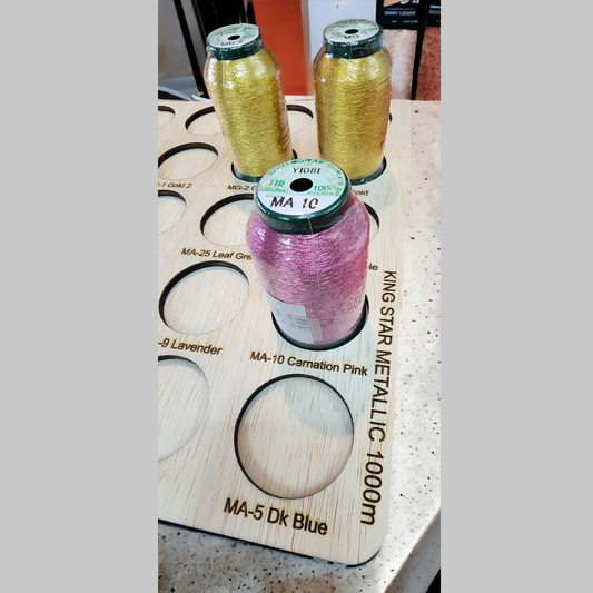 Kingstar Metallic embroidery thread storage trays | thread spool organizers | thread storage | Kingstar thread storage | embroidery thread storage | metallic thread