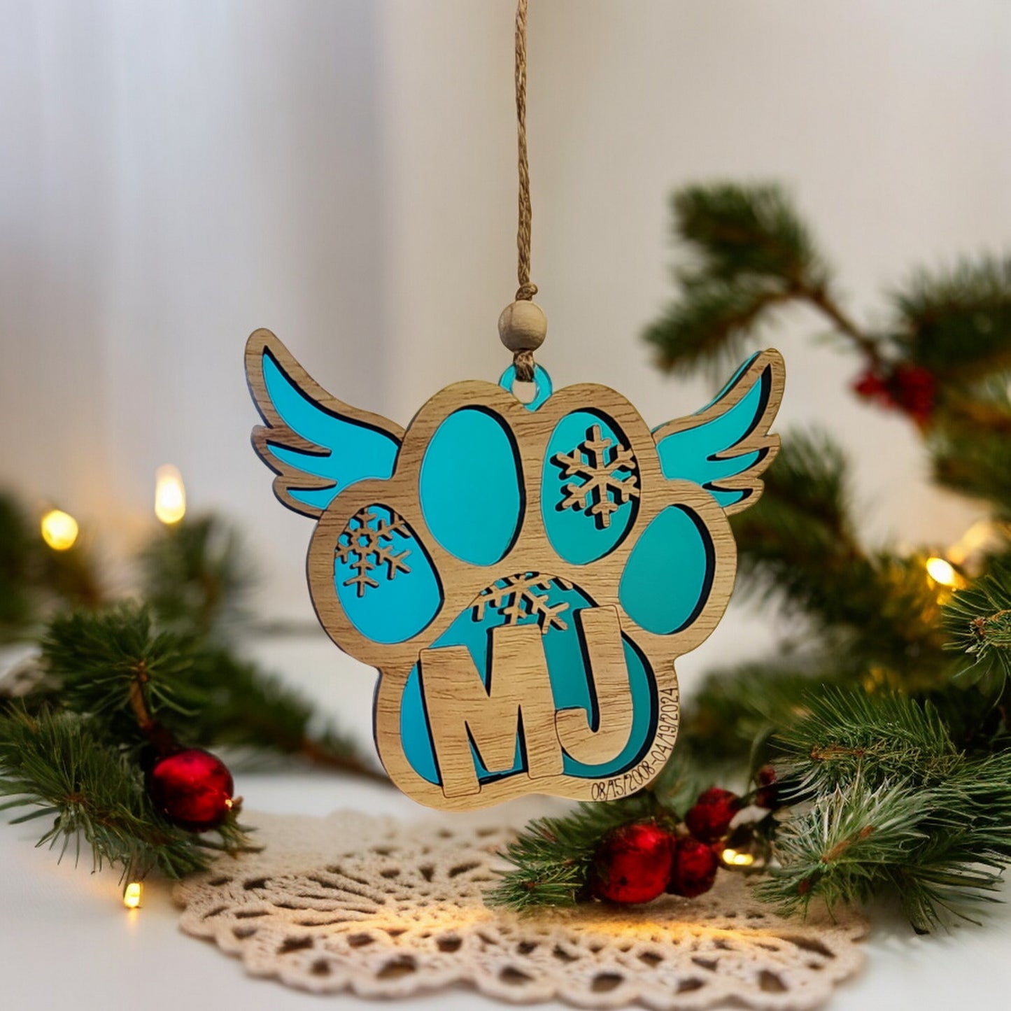 Personalized Pet Memorial Ornament | holiday decoration | rememberance gift