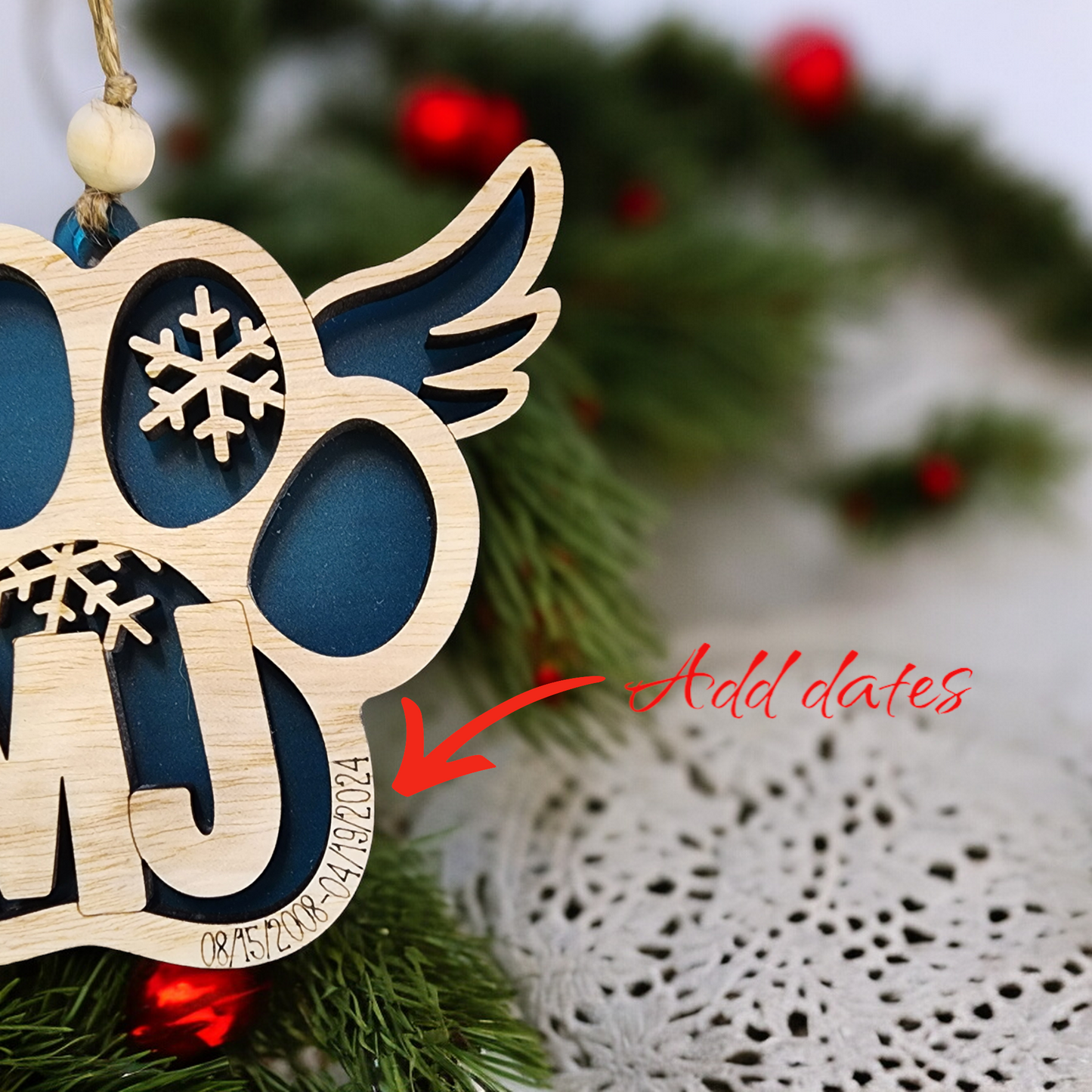 Personalized Pet Memorial Ornament | holiday decoration | rememberance gift