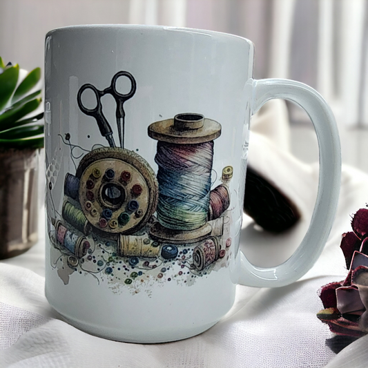 Sewing Themed Mug | coffee cup | gift