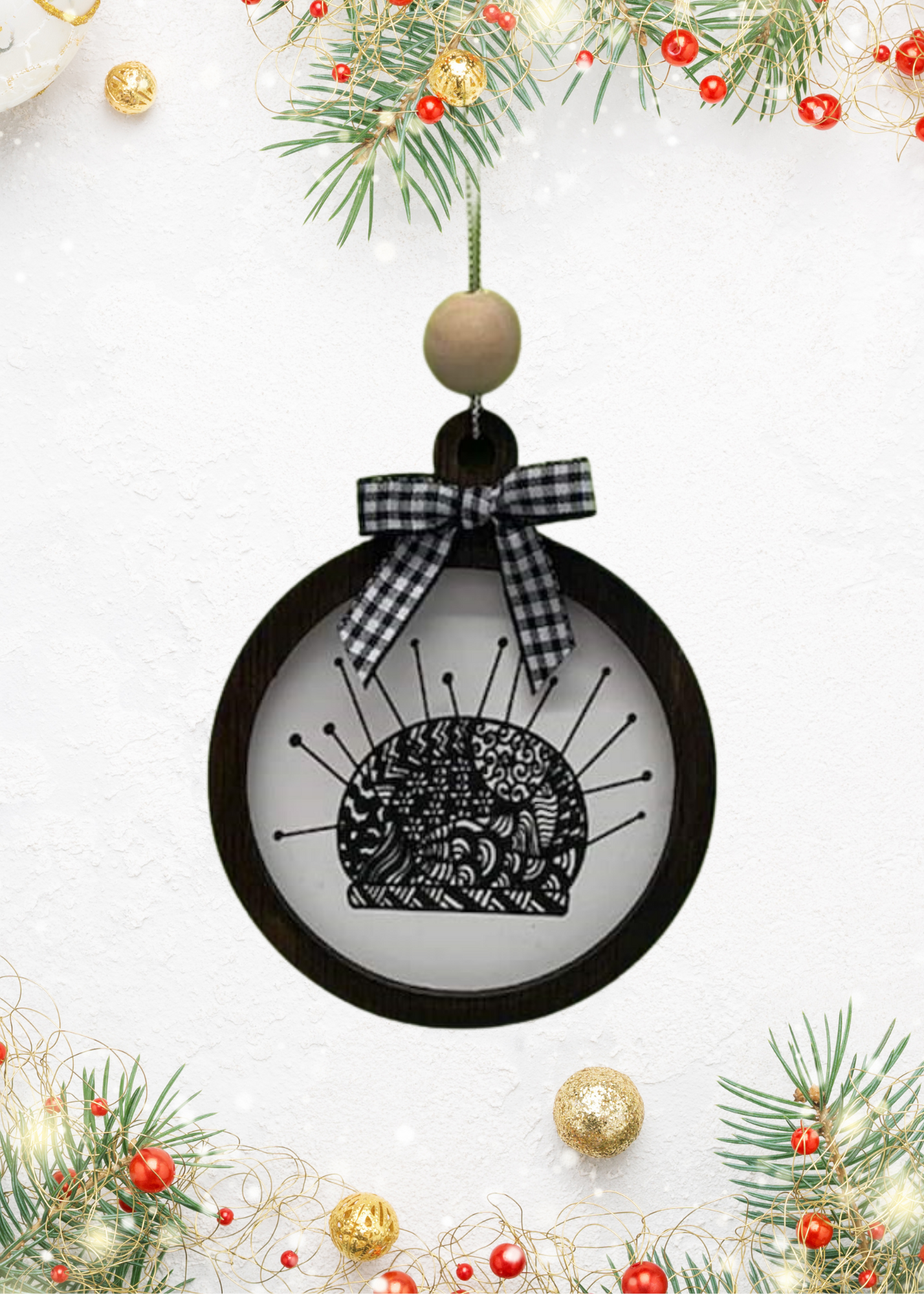Pincushion ornament | Sewing Ornament | gift | holiday ornament | craft room decor