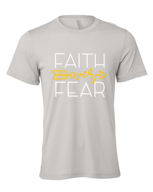 Faith over Fear T-Shirt (white/gold print)