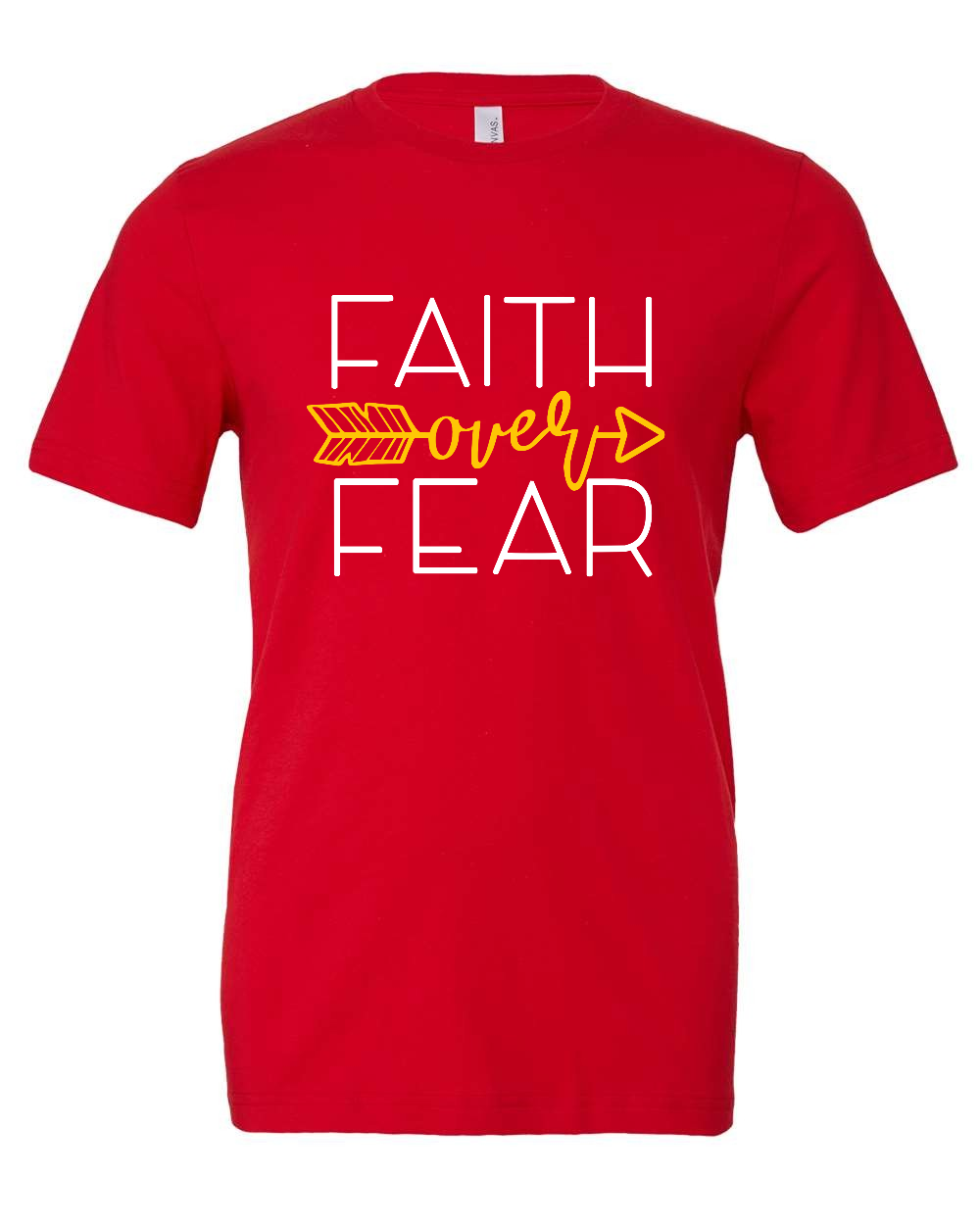 Faith over Fear T-Shirt (white/gold print)