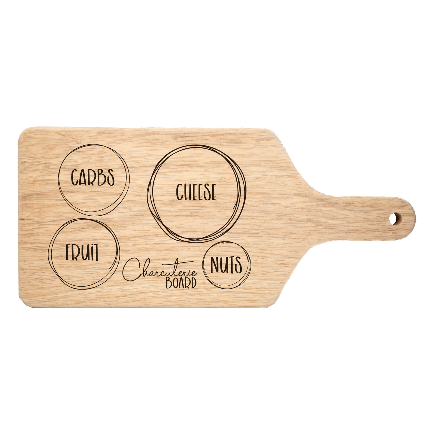 Charcuterie board, laser engraved, wood, 11in x 7.5in