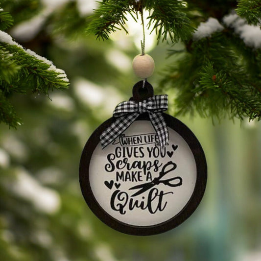 When life gives you scraps Make a Quilt ornament | Sewing Ornament | gift | holiday ornament | craft room decor