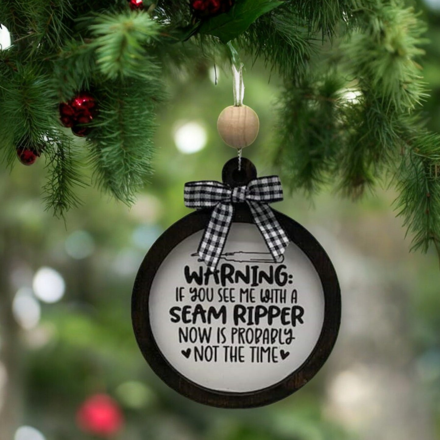 Sewing-themed ornament bundle (set of 7 ornaments) | holiday decorations | Christmas tree ornament