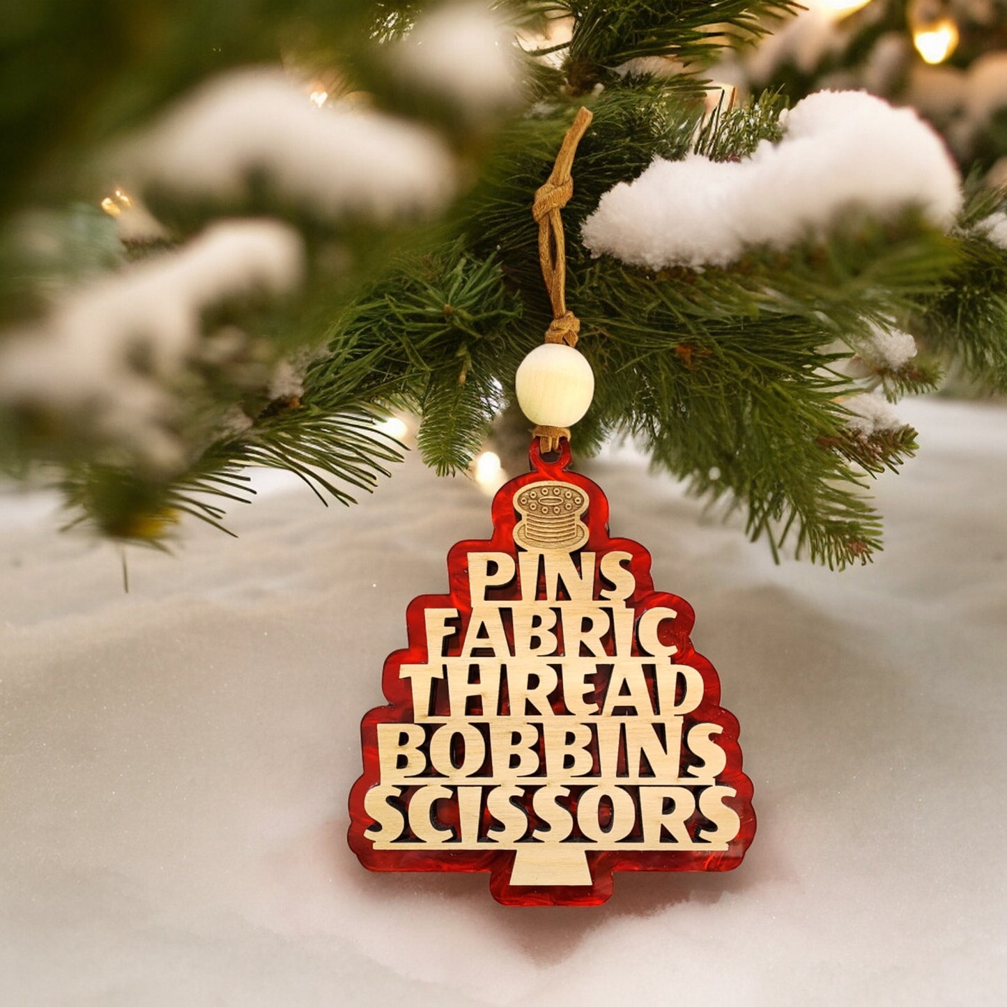 Sewing Tree Ornament | gift | holiday ornament | craft room decor
