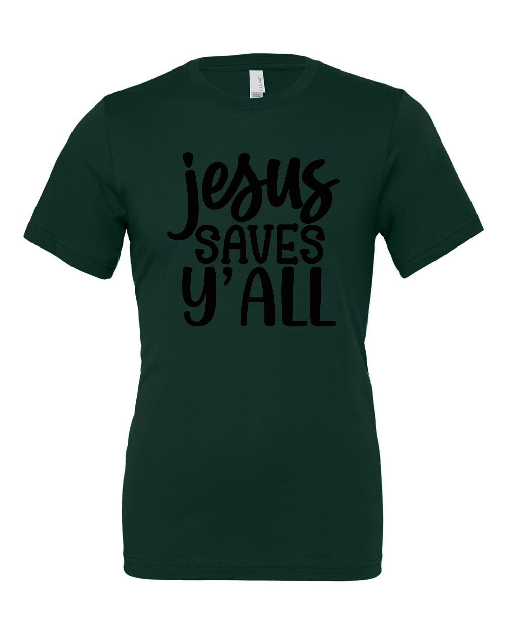 Jesus saves Y'all T-Shirt (black print)