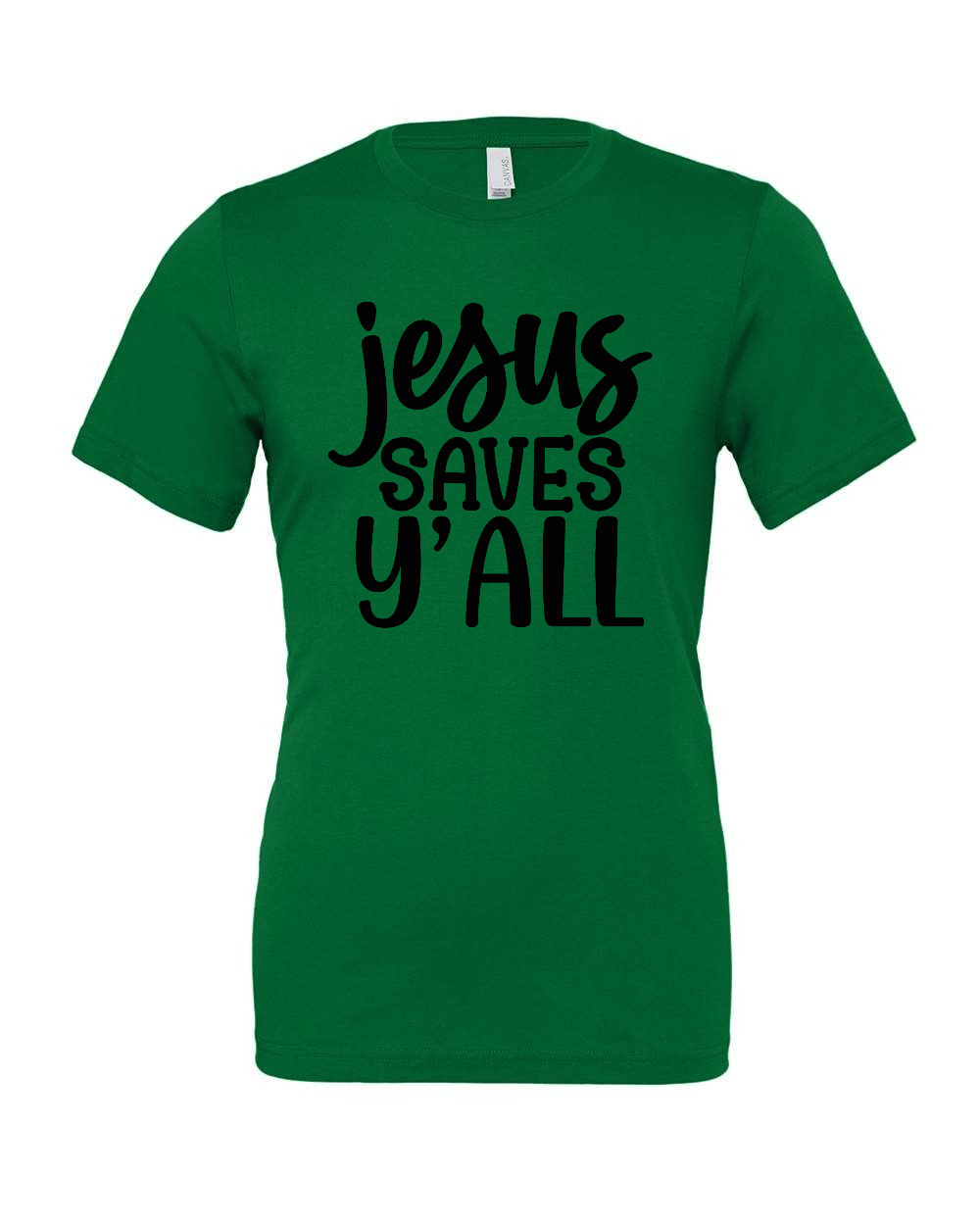 Jesus saves Y'all T-Shirt (black print)