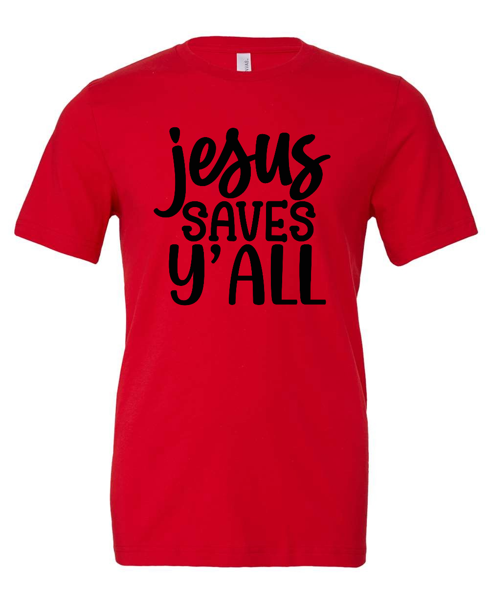 Jesus saves Y'all T-Shirt (black print)