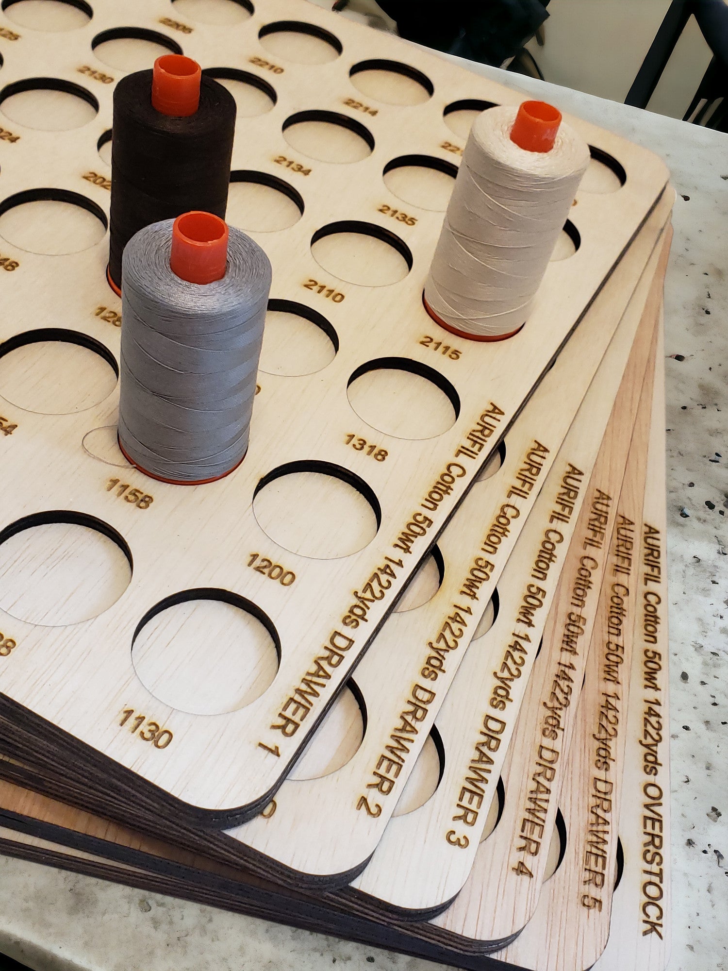 Aurifil Thread Storage Trays - numbered (set of 6 trays) | thread spoo ...