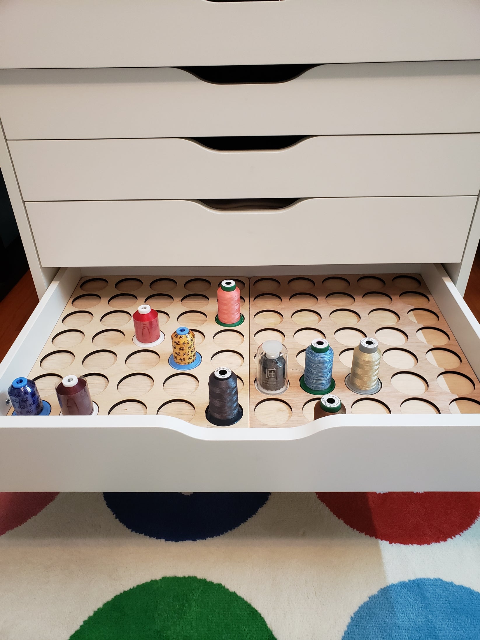 Ikea Alex 6-drawer unit Embroidery Thread Storage Trays | thread spool ...