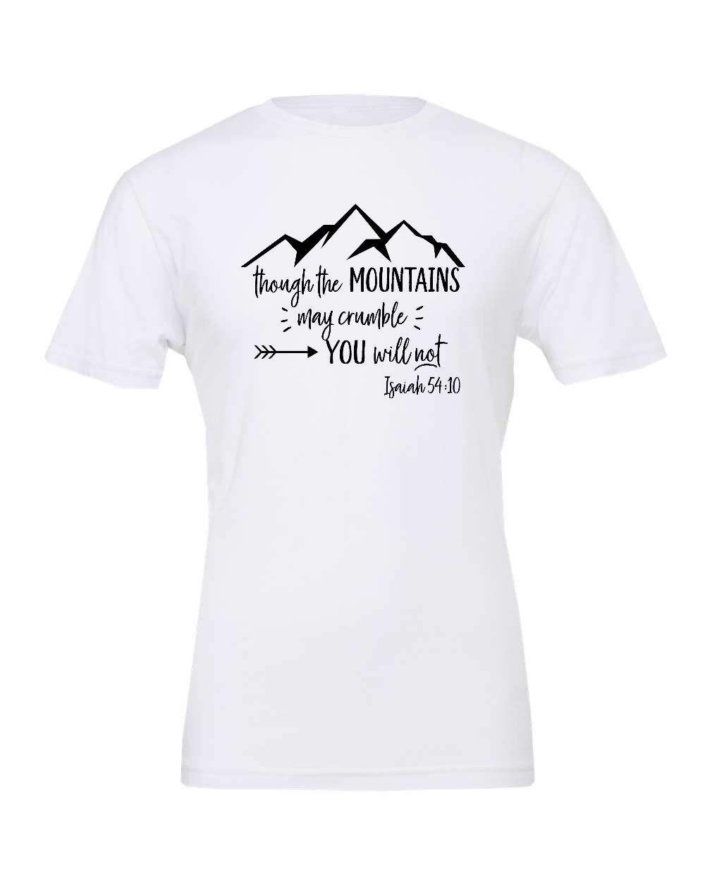 Isaiah 54:10 T-Shirt (black print)