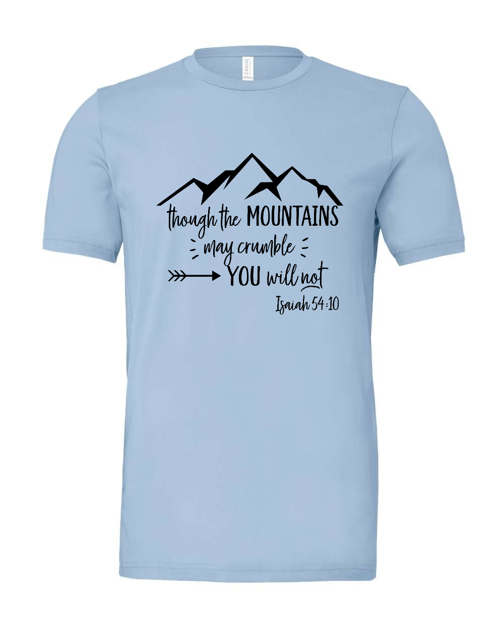 Isaiah 54:10 T-Shirt (black print)