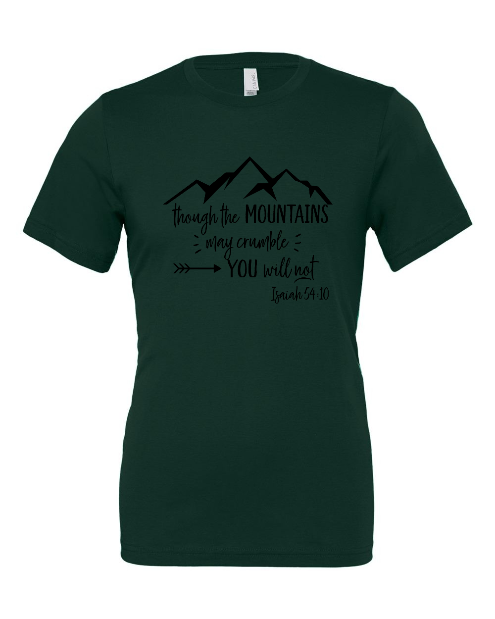Isaiah 54:10 T-Shirt (black print)
