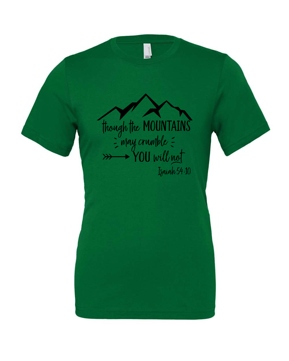 Isaiah 54:10 T-Shirt (black print)