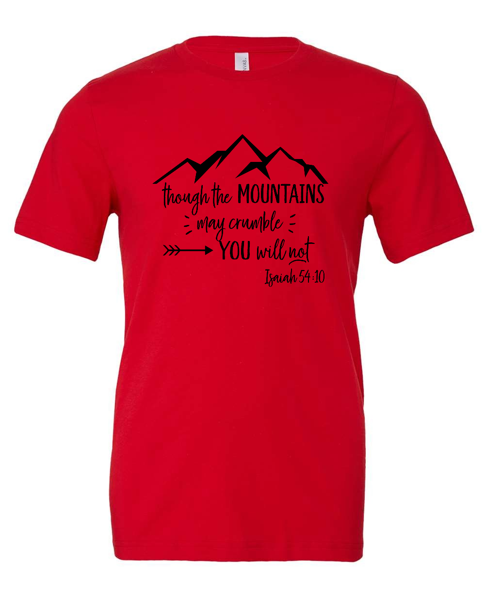 Isaiah 54:10 T-Shirt (black print)