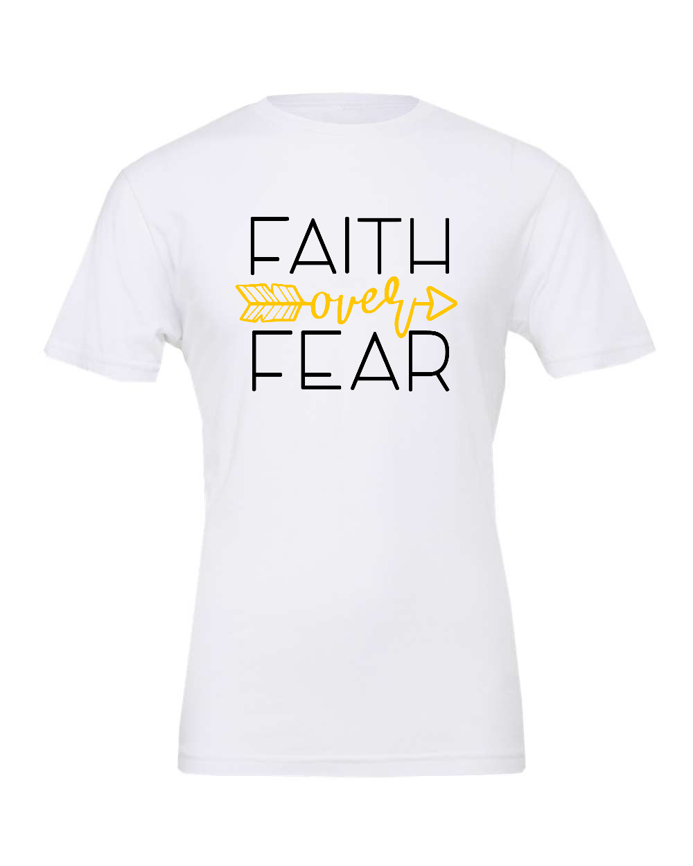 Faith over Fear T-Shirt (black/gold print)