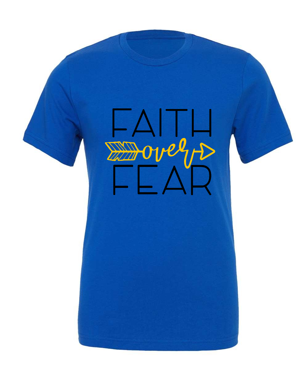 Faith over Fear T-Shirt (black/gold print)