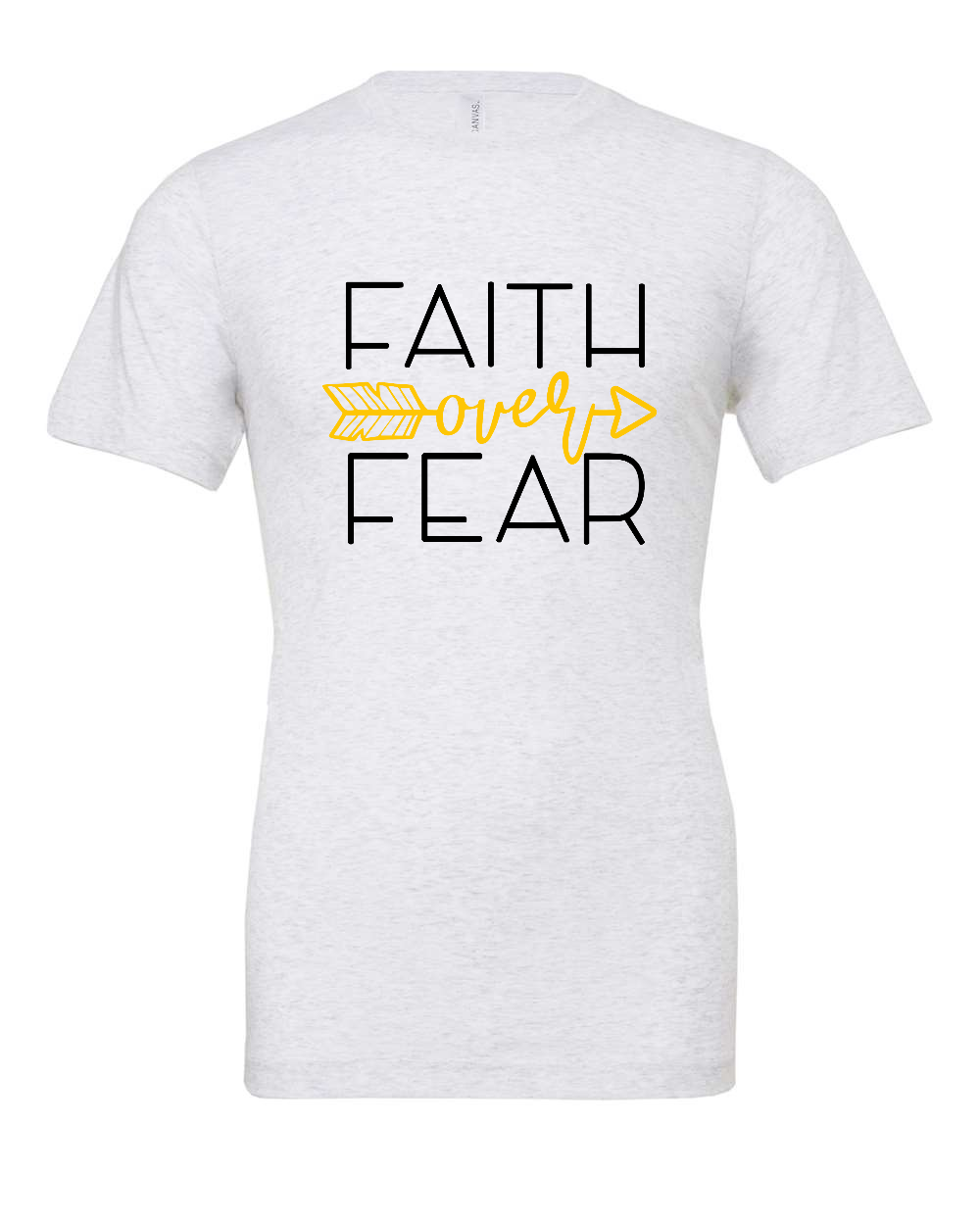 Faith over Fear T-Shirt (black/gold print)