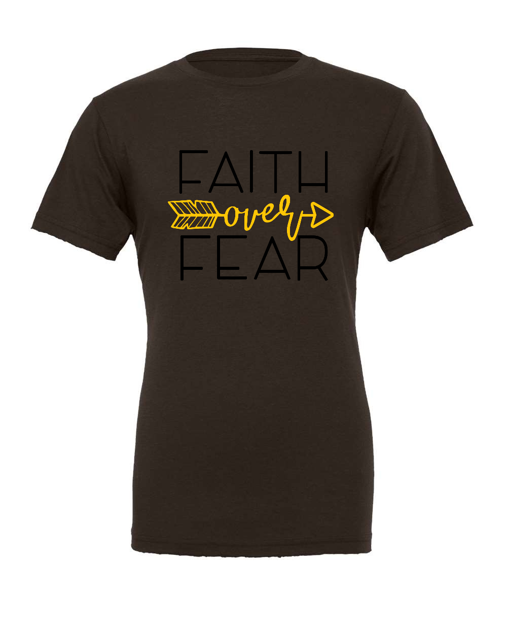 Faith over Fear T-Shirt (black/gold print)