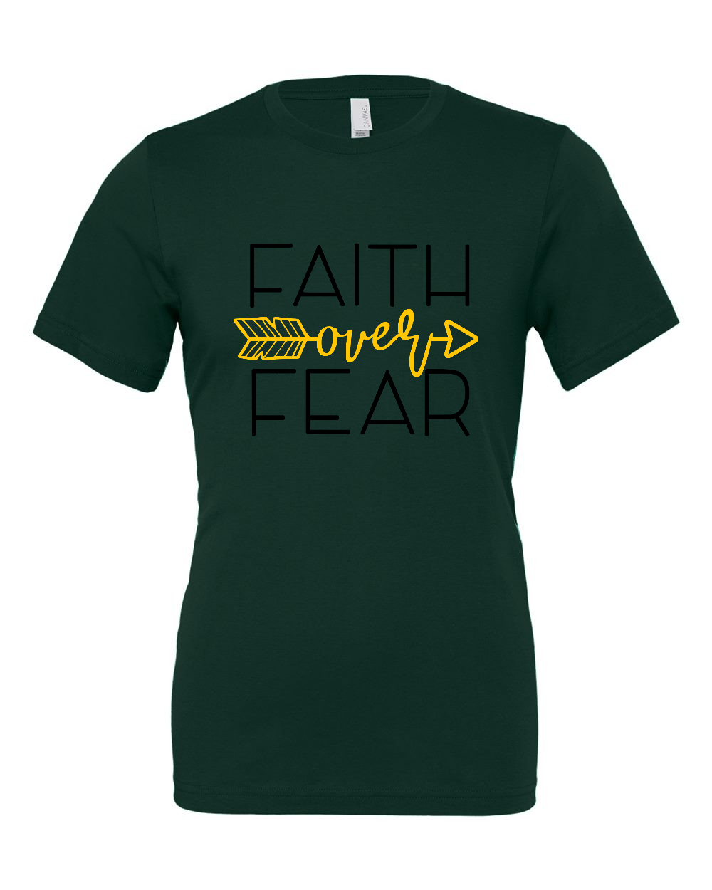 Faith over Fear T-Shirt (black/gold print)